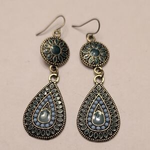 Bohemian Bronze Teardrop Earrings